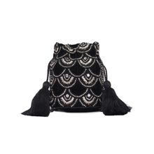 Astrid Black Beaded Potli Sling Bag For Women And Girl
