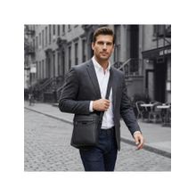 Kenneth Cole Unisex Compact Crossbody PU Sling Bag - Black