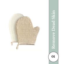 Rhe Cosmetics Natural Bath Exfoliating Scrub for Dead Skin Remover Glove