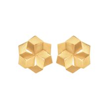 Zohra 3D Hexagon Earrings