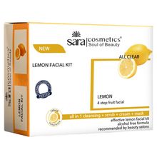 Sara Lemon Facial Kit For Glowing Skin 4 Step Facial Kit For All Skin Type