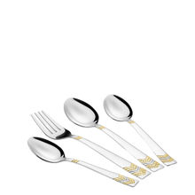 Fns Raga 24 Karat Gold Plated Stainless Steel 24 Pcs Cutlery Set