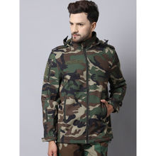MountMiller Men's Camouflage 12 Zipper SoftShell Ripstop Tactical Hooded Jacket | Multi-Pocket