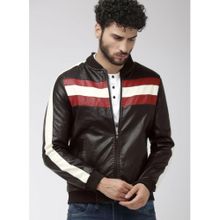 The Indian Garage Co Men Slim Fit Colorblock Mandarin Neck Full Sleeves Jacket