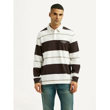 Levi's Mens Striped White Polo T-shirt