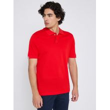 Ben Sherman Red Cotton Collar Neck Regular Polo T-Shirt