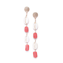 Blueberry Multi Stone And Shell Detailing Drop Earring