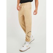 Styli Men Heavy Fleece Oversized Beige Joggers