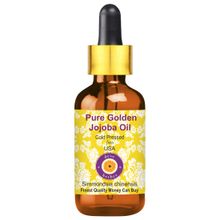 Deve Herbes Pure Golden Jojoba Oil (Simmondsia chinensis) Cold Pressed for Moisturized & Smooth Skin
