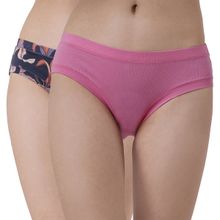 SOIE Womens Mid Rise Stretch Cotton Seamless Full Coverage Shorty Panty (Pack of 2)