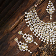 Zaveri Pearls Gold Tone Kundan & Pearls Bridal Necklace, Earring & Maangtikka Set - ZPFK8531