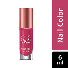 Lakme 9 to 5 Primer + Gloss Nail Color - Magenta Mix