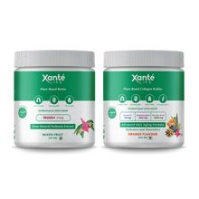 Xante Plant Based Flawless Skin And Healthy Hair Routine Combo - Biotin Powder + Collagen Builder