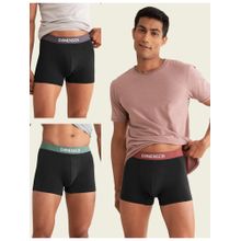 DaMENSCH Men Multi-Color Cotton Blend Plain Mid Waist Trunks (Pack of 3)