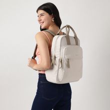 Fastrack Workease Solid Beige Laptop Backpack