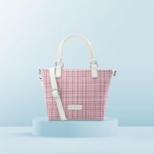 Fastrack Basketweave Pink Satchel Bag