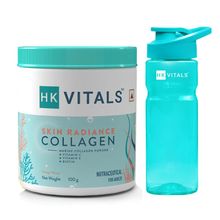 HealthKart HK Vitals Skin Radiance Collagen - Orange With HK Vitals Shaker - Teal