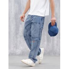 WROGN Blue Men Casual Loose Fit Carpenter Jeans