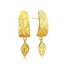 Senco 22K Yellow Gold 2D bell stud earrings