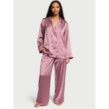 Victoria's Secret Luxe Satin Double -Breasted Long Pajama (Set of 2)