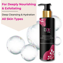Baes Club Exfoliating Shower Gel With Pomegranate, Olive Oil & Glycolic Acid, Soap Free Unisex