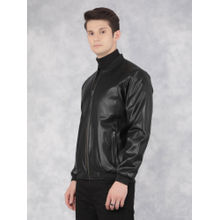 CRIMSOUNE CLUB Mens Black Leather Jacket