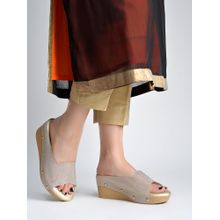 Shoetopia Embellished Comfort Silver Heels For Women