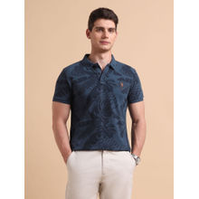 U.S. Polo Assn. Denim Co. Men's Tropical Printed Pure Cotton Polo T-shirt