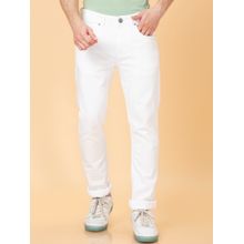 Being Human White Cotton Slim fit Straight Jeans