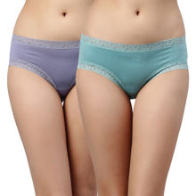 Enamor Antimicrobial And Stain Release Hipster Panty-MH20 Multi-Color(Pack of 2)Assorted pack