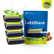 LetsShave Pro 5 Plus Shaving Razor Blade For Men - Pack Of 4