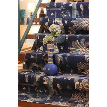 Freedom Tree Mindscape Pure Cotton Blue Printed Rug - 2.5Ft X 8Ft