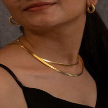 ANUSHKA JAIN JEWELLERY 925 Thin Snake Chain In Sterling Silver With Gold Vermeil