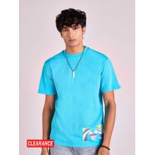 MIXT by Nykaa Fashion Blue Printed Round Neck Everyday T-Shirt
