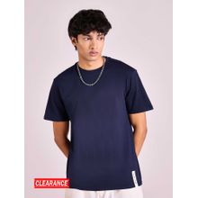 MIXT by Nykaa Fashion Navy Blue Printed Round Neck Casual T-Shirt