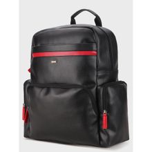 Swiss Military Black Leather Ugbo Laptop Backpack for Men