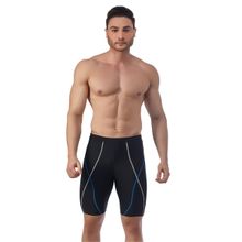 Veloz Align Trim Pattern Quick Drying Sun Protected Anti Chafing Jammer-Black