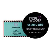 Pink Woolf Luxury Shaving Soap (Oceanic Blue Soap)