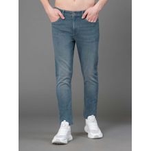 Red Tape Tinted Light Blue Cotton Spandex Solid Washed Men's Regular Fit Jeans