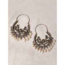 Teejh by Joker and Witch Bhuvika Silver Oxidised Earrings for Women