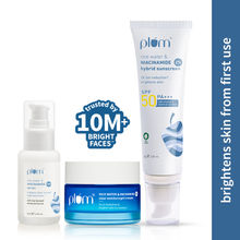Plum Niacinamide Serum, Moisturizer & Sunscreen Kit For Blemish-Free, Hydrated Skin Combo