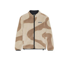 Whitespace Cinchable Sherpa Fleece Zip Up Jacket