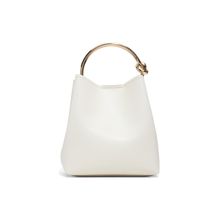 Aldo Bienka Women White Bucket Bag with Detachable Strap