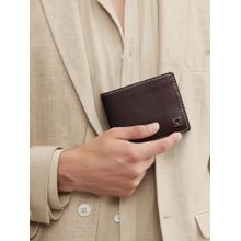 Hidesign Bonaparte W2 Genuine Leather Men's Tri Fold Brown Wallet (S)