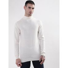 Matinique Men Off White Solid Sweater