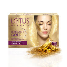 Lotus Herbals Radiant Gold Cellular Facial Kit With 24K Pure Gold & Papaya For All Skin Types