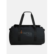 Jack & Jones Black Logo Print Duffle Bag