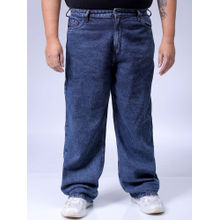 Hardsoda By The Indian Garage Co Men Plus Size Solid Jeans Navy Blue