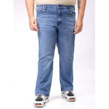Hardsoda By The Indian Garage Co Men Plus Size Solid Stretchable Jeans Blue