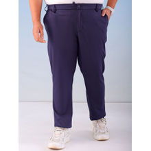 Hardsoda By The Indian Garage Co Men Plus Size Textured Stretchable Chinos Purple